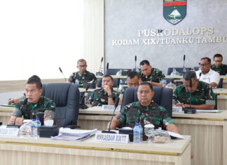 Karhutla Jadi Perhatian, Kodam XIX/Tuanku Tambusai Gelar Tactical Floor Game Virtual