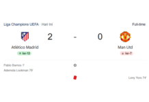 Atletico Madrid Taklukkan Manchester United 2-0, Leny Yoro Diganjar Kartu Merah