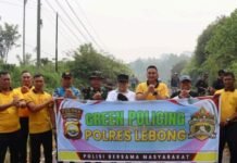Green Policing Serentak, Polda Bengkulu Gerakkan Aksi Bersih dan Penghijauan